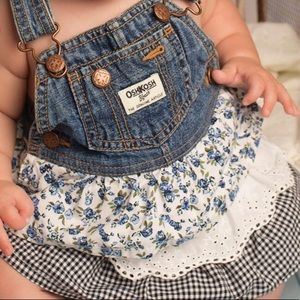 Oshkosh Denim Ruffle Overall Dress